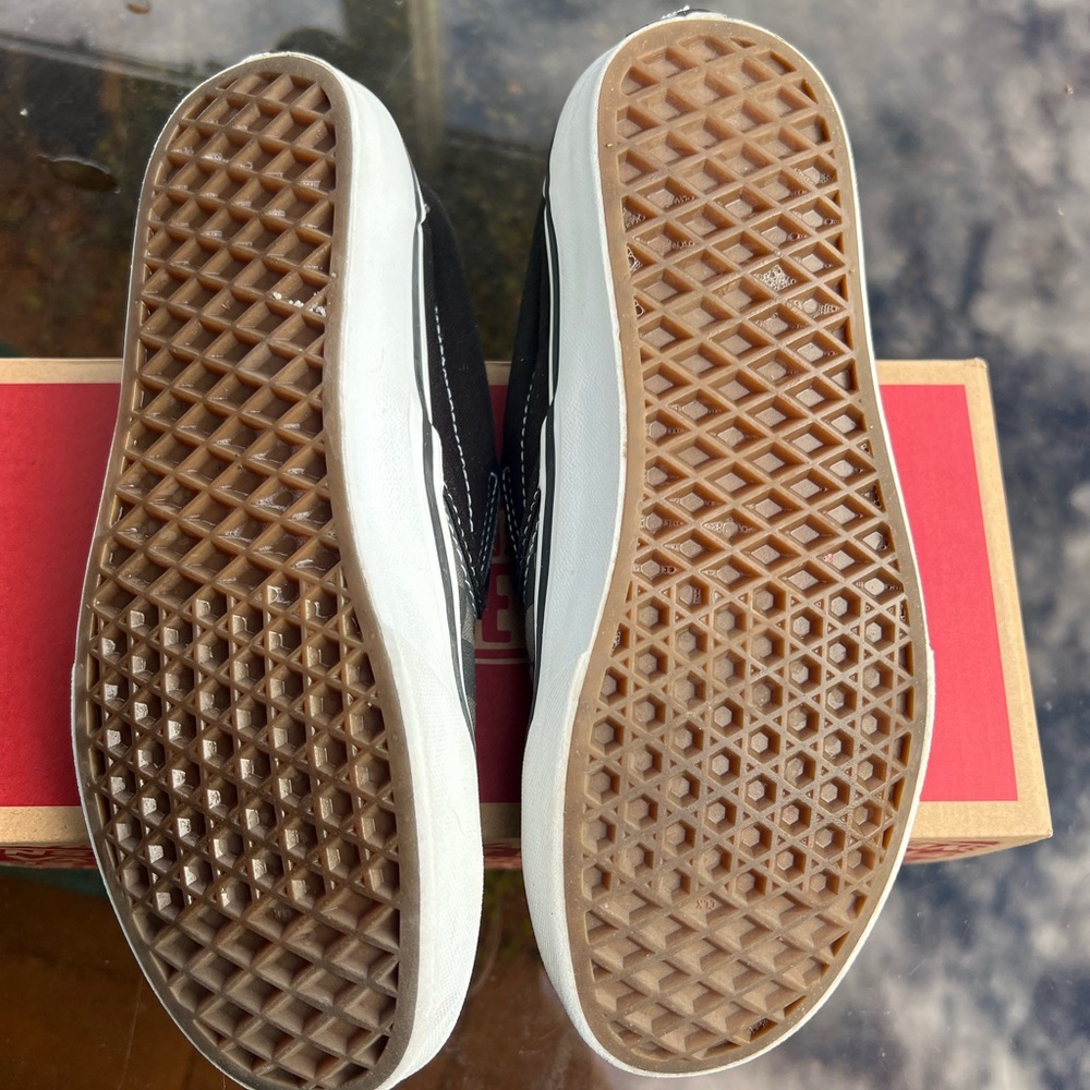 Vans Gray and Black Checkered Slip-Ons - Picture 4 of 7